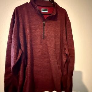 PGA Tour Men's Maroon Zip-Up Sweater